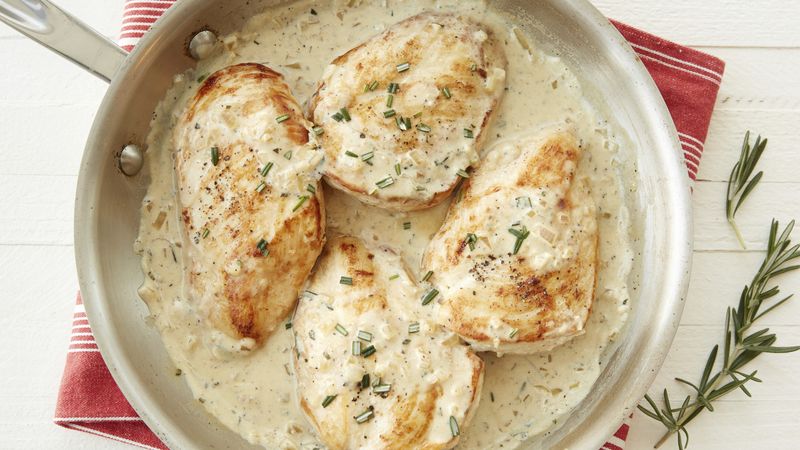 Skillet Rosemary Dijon Chicken in Creamy Yoghurt Sauce